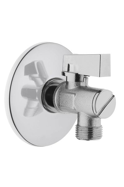 VitrA Angle valve with filter, G1/2 inlet thread, G3/4 outlet, metal lever, 1/2”x3/8”