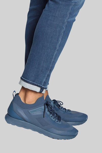 HUGO Men's Sneaker Navy Blue