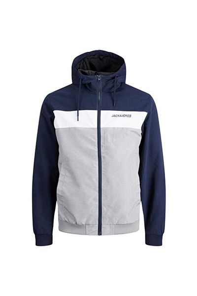 Jack & Jones Ανδρικό παλτό Jjerush Hood Bomber Noos Navy Blue - 12200208