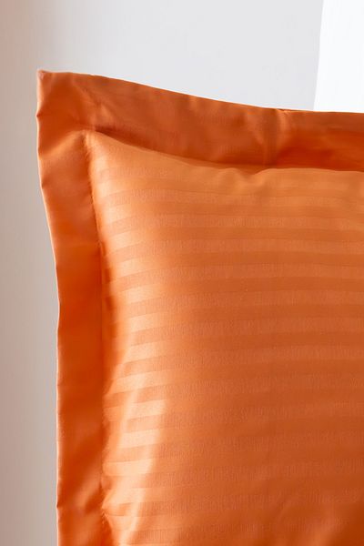 Tekstil Home Hotel Series Huse de pernă Oxford din satin cu dungi 83 fire 2 buc. portocaliu