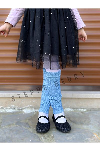 STEPPE BERRY Блестящи бебешко сини детски клинове