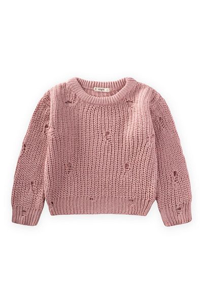 Cigit Pink Thessaloniki Knitwear Sweater for Ages 2-8