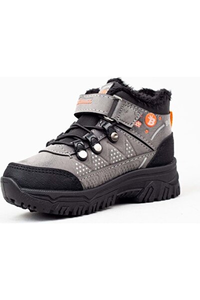 moda ayakkabım Moda Ayakkabı 234 Füme Erkek Çocuk Bot Ayakkabı