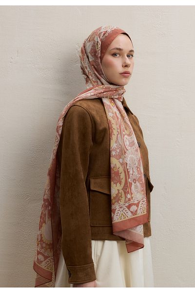 Fresh Silk Crepe Shawl and Kirimet Outfit Verona Pattern