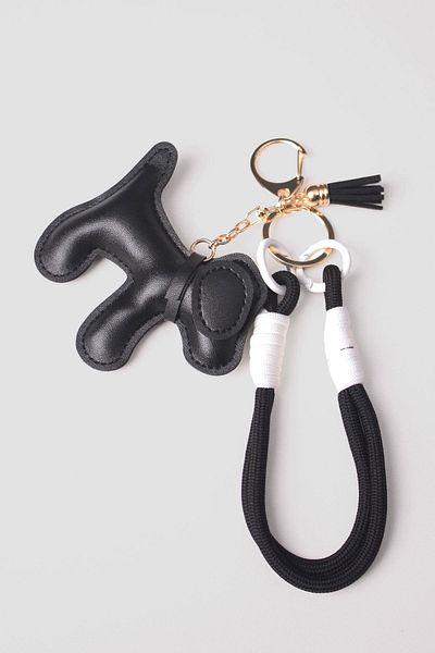 SHERIN Black Dog Keychain