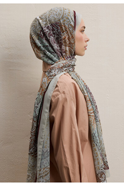 Fresh نمط باتش بيزلي من الحرير كريب شال الأرض