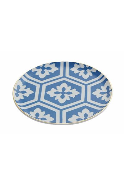Porland Morocco Ds2 Blue Flat Plate 17 Cm