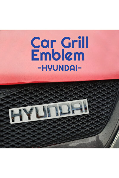 Generic Car Grille Emblem, Universal Car Emblem, Car front Grille Badge, Car Accessories (HYUNDAI)