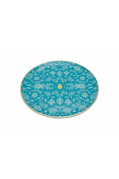 Porland Glamorous Turquoise Flat Plate 24 Cm