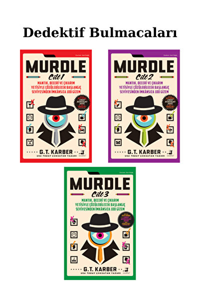 Olimpos Yayınları Murdle 3 Kitap Set- Dedektif Bulmacaları