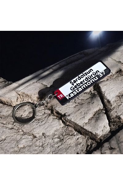 farklı bir hediye Kastamonu Motto Words License Plate Keychain
