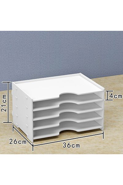 KidLe Paper Organizer Desktop File Folder Letter A4 Paper Organization Tray Holder Rack