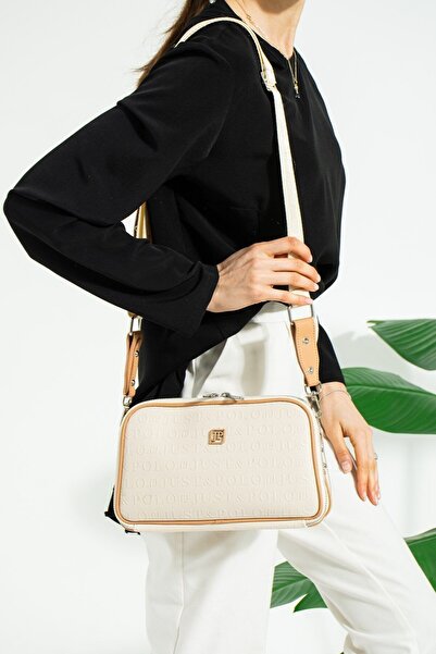 Just Polo Women's 3D Just & Polo Patterned Bag Vegan Shoulder and Hand Bag Size: 16X26 cm