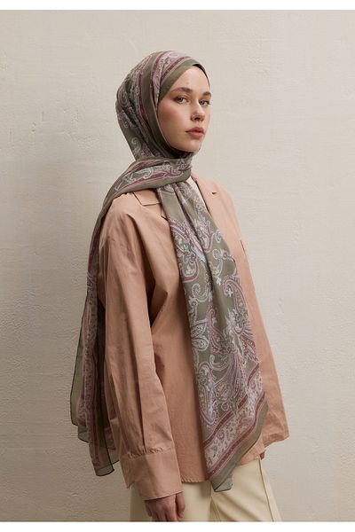 Fresh Luna Insignia Silk Shawl Earth Color