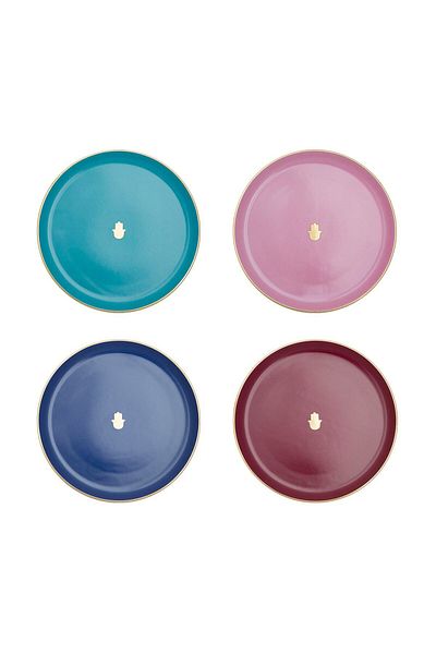 Porland Glamorous Set of 4 Flat Plates 20 Cm