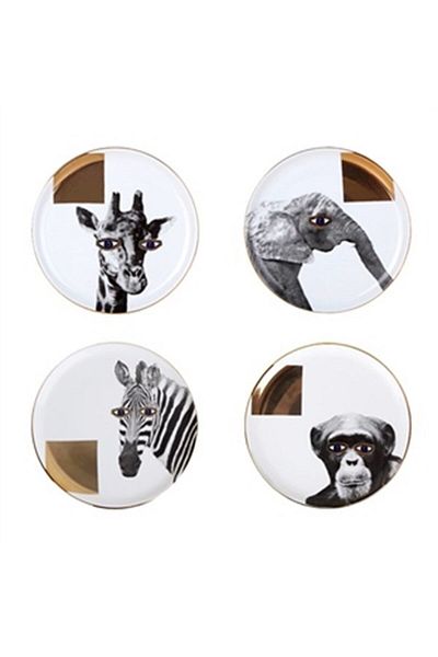 Porland Wild Life 4 Piece Cake Plate Set 20 Cm