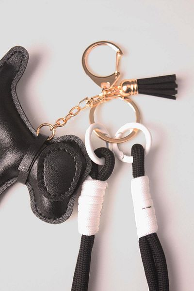 SHERIN Black Dog Keychain