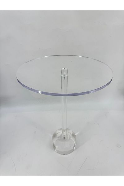 Living Round acrylic table, width 40 cm, height 55 cm.