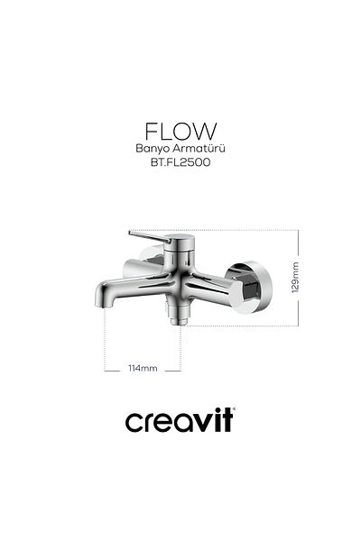 Creavit 3-Piece Flow Faucet Set - Bathroom-Sink-Sink