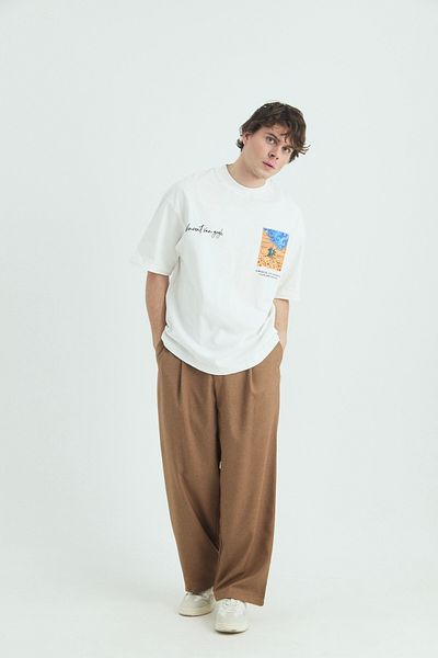 fame-stoned Tricou alb unisex 100% bumbac cu imprimeu Vincent Van Gogh