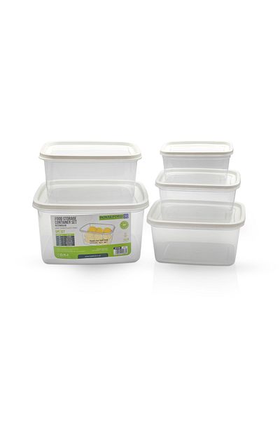 ROYALFORD Pack of 5 Containers, 400 ml, 700 ml, 1200 ml, 1800 ml, 2900 ml