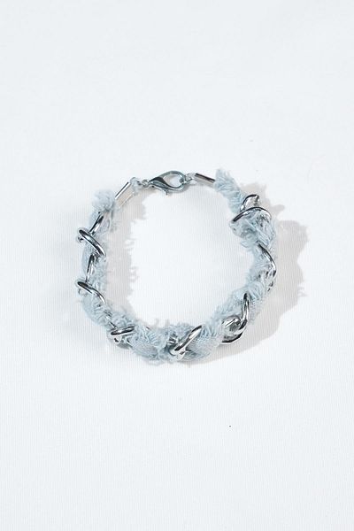SHERIN Blue Denim Metal Chain Bracelet