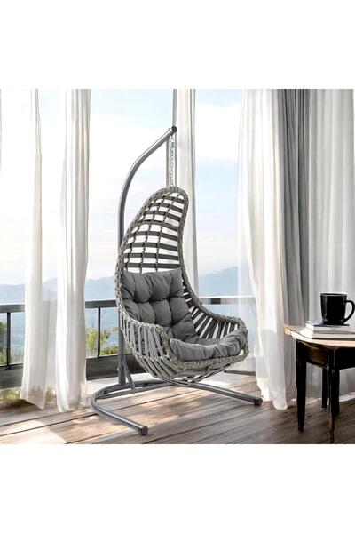 Capri Swing Datça Bahçe Salıncağı | Tek Kişilik | Rattan Salıncak