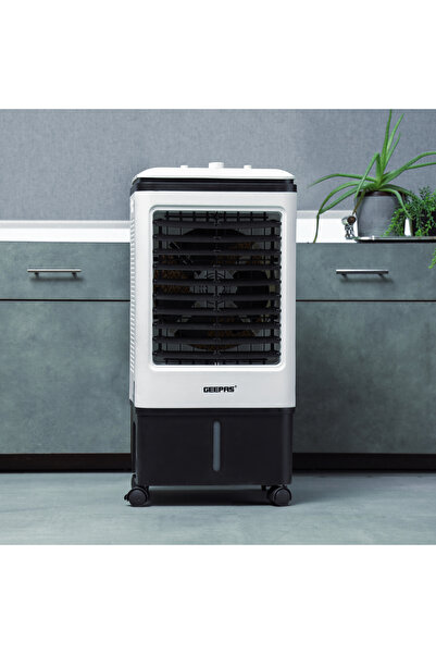 Geepas Air Cooler, Ice Compartment &Remote Control Portable Ergonomic Design with 4Speed Wide Oscillation
