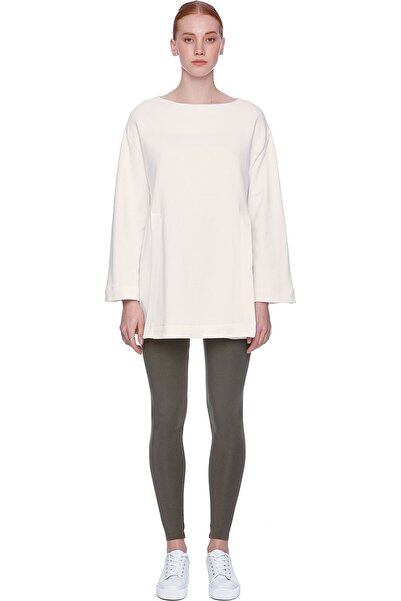 QUO Dokuma Detaylı Yırtmaçlı Sweatshirt