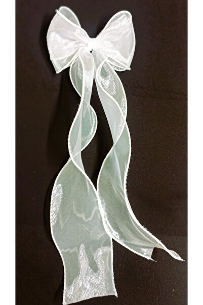 Lissa Aksesuar cataramă cu fundita lungă din tul de damă rosu