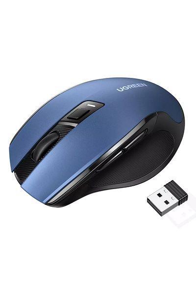 Ugreen |Ergonomic Contoured-Shape Design Wireless Mouse | Blue