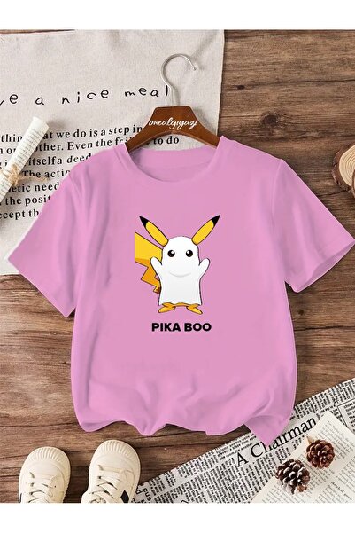 H&GHAMLEGİYİM Pika Boo Printed Children's Oversize T-Shirt