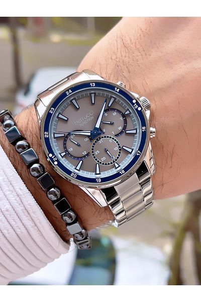 Ferrucci Men's Wristwatch with Steel Cord Function 3 Atm Waterproof with 2 Years Warranty+Bracelet as a Gift