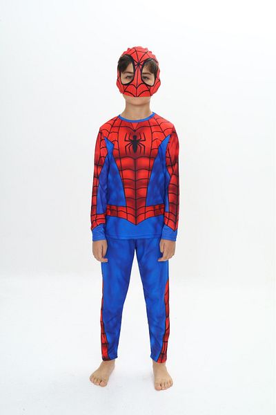 TURKUAZ KIDS Costum de pijama cu model Adam de păianjen negru pentru copii musculos Spi de înaltă calitate