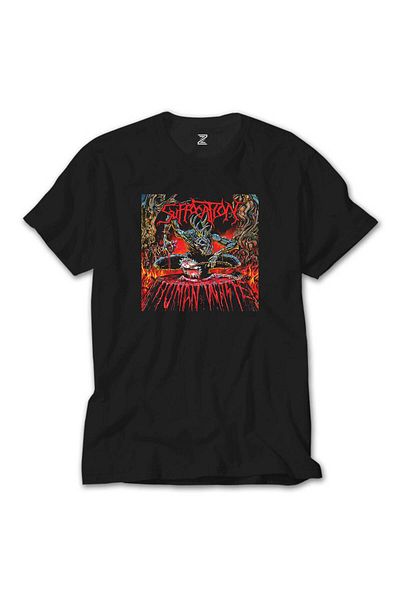 Z zepplin Μαύρο μπλουζάκι Suffocation Human Wolte