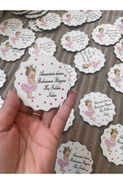 Denseden Yenidoğan Kız Bebek Magneti Ve Çocuk Doğum Günü Mıklatıslı Magnet Ki...