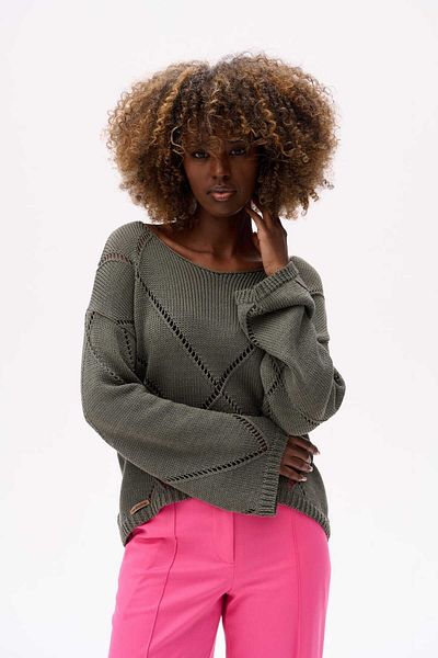 Blue Shadow Women's Pul Khaki Sweater