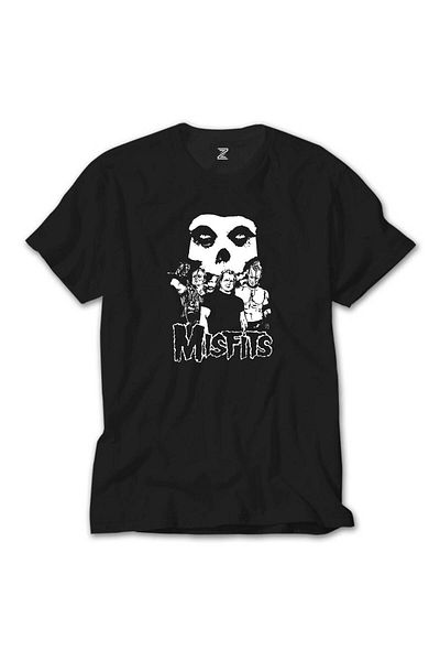 Z zepplin Misfits Group Logo Μαύρο T-Shirt