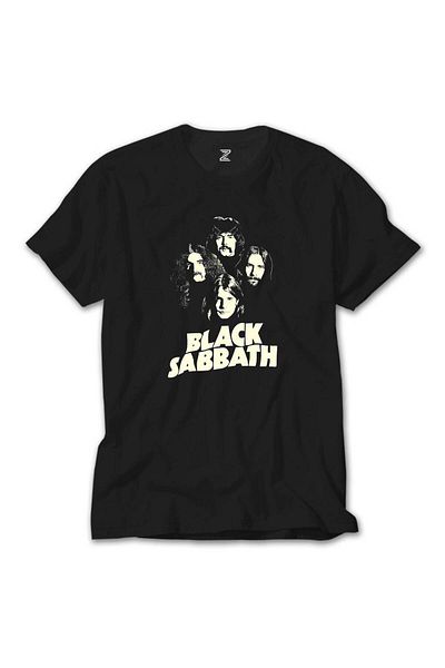 Z zepplin Μαύρο μπλουζάκι Black Sabbath Silhouette