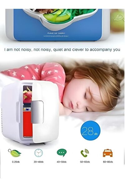 Denx 8l Portable Mini Refrigerator Refrigerator For Storing Hot, Cold Foods, Drinks And Cosmetics Dx2058