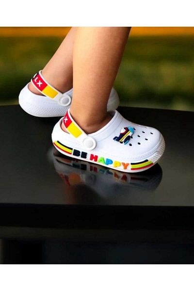 gigigiyim Boy's Sandals - White Airplane Model Slippers