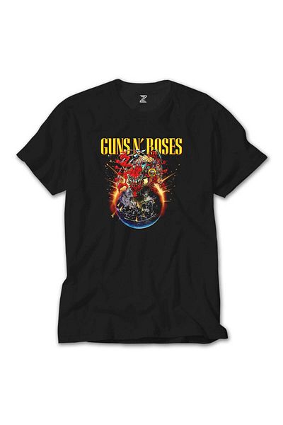 Z zepplin Μαύρο μπλουζάκι Guns N Roses 2025 Tour