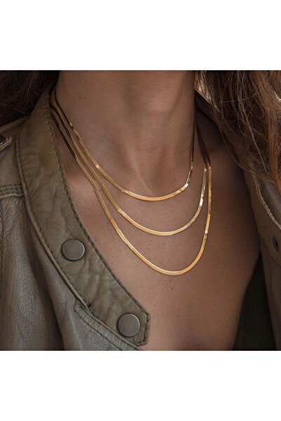 Venus Design Çelik 3lü Italyan Zincir Kolye