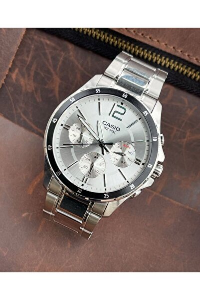 Casio Men's Mtp-1374d-7avdf 43mm Digital Quartz Stainless Steel Strap Watch - Silver