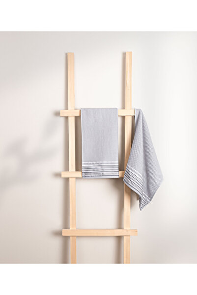 Koza Home Πετσέτα προίκας Limira Grey Face - Συσκευασία των 2 50x90 2247