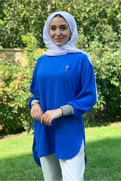 Moda Rosa 25Y4153 - Saks - Broched Aerobin Tunic