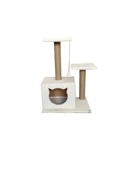 Nursoft Cat House with Stepped Nest Cat Scratching (Cat Look) - white