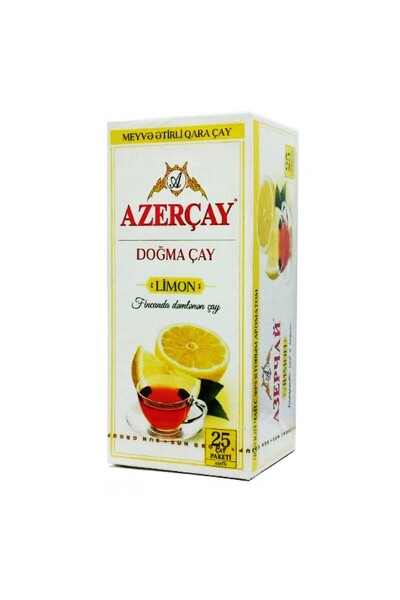 AZERÇAY Azer Çay Doğma Buket Limonlu Siyah Bardak Çay 25li