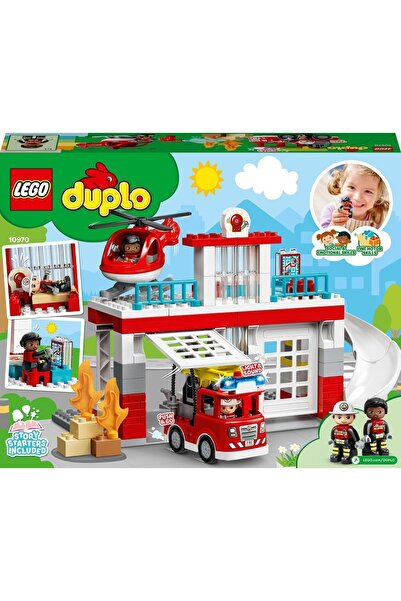 LEGO ® DUPLO® Kurtarma İtfaiye Merkezi ve Helikopter 10970 -Küçük Çocuklar İçin Yapım Seti(117 Parça)