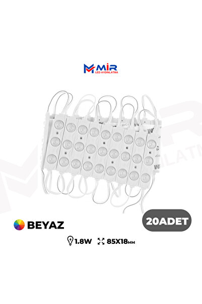Ne Lazımsa Var CFR 20 Adet 1.8 Watt 3 Ledli Parmak Led Modül Mercekli Beyaz,Gün ışığı,amber (sarı),kırmızı 12v